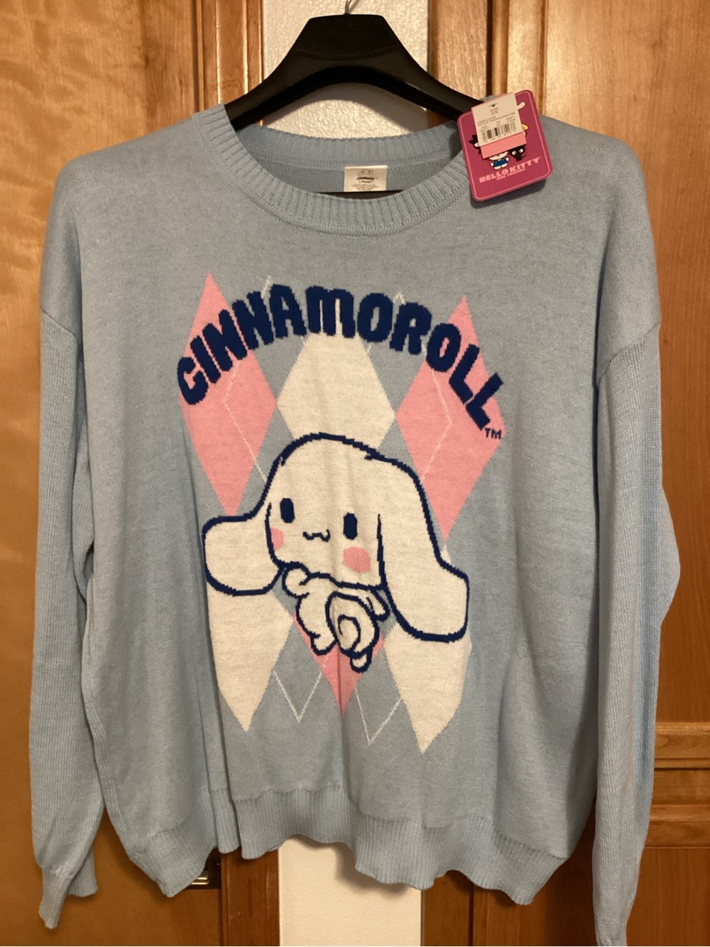 Hybrid & company Cinnamoroll Light Blue Graphic Crewneck Sweater, 2X, NWT